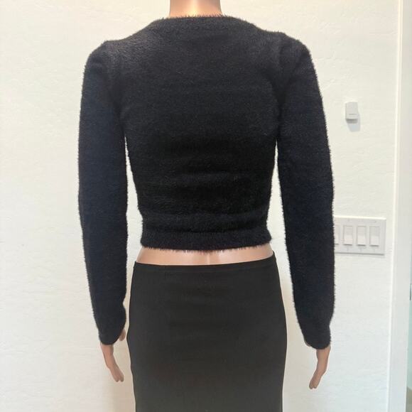 Goodnight Macaroon medium cutout fuzzy sweater top SP 2932 - Picture 8 of 10